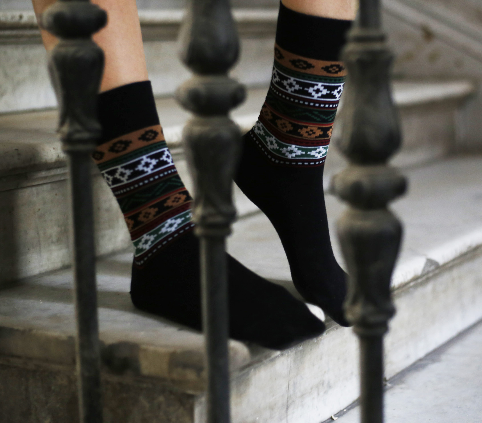 Socks with Tushetian Ornament