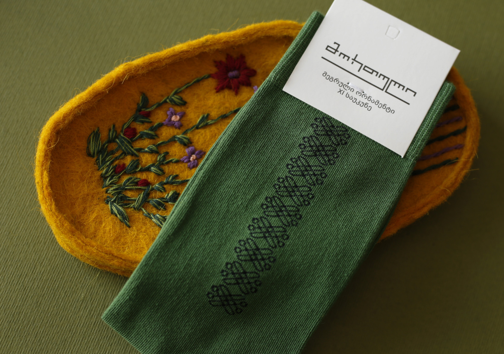 Socks with XI century Megrelian Ornament